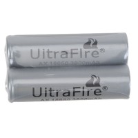 2 PCS UltraFire 18650 3.7V Rechargeable Battery 3800mAh