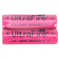 2PCS  UltraFire 18650 2600mAh 3.7V Li-ion Battery Batteries