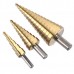 3pcs HSS Steel 12/20/32 MM Step Drill Bit bits Tool Set