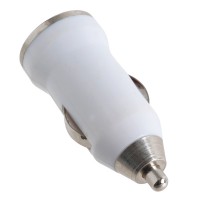 Mini Bullet USB Car Charger for MP3 MP4 Music Player White