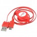 USB 2.0 to Micro 5 Pin Retractable Extension Cable for SAMSUNG Red