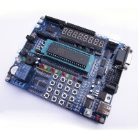 51/AVR STC89C52 Single Chip Development Board Kit RS232 Port with 1602 LCD Screen