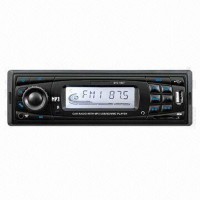 STC-7001U Flip-Down Panel Car Mp3 Player with USB/SD Card/AUX Inputs and FM Radio (Black Panel/Blue Light)