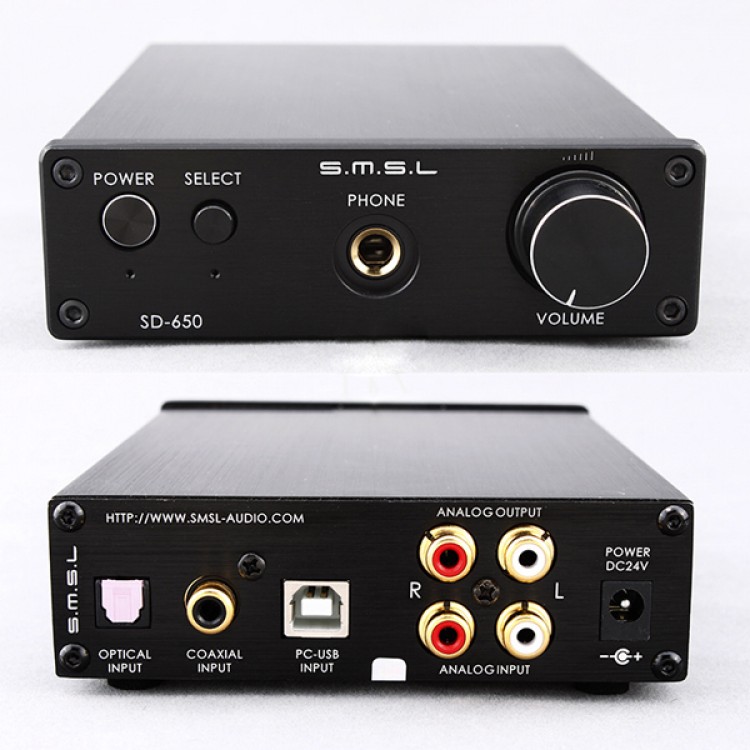 SMSL SD-650 High DAC Coaxial Optical USB Input Decoder & Headphone ...