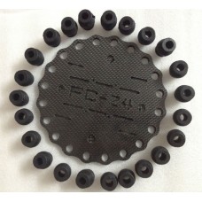 FC-A24 Carbon Fiber Anti-Vibration Plate Setw/ 24pcs Shock-Absorbing Rubber Balls for FPV Camera Gimbal