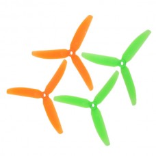 2 Pairs Gemfan 5030 5030R 3-Blades CW CCW Propeller for Micro Multicopter-Orange and Green