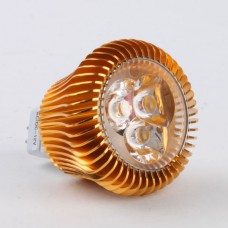 Mr16 3W LED Spot Light Bulbs Lamp Warm White LED Light AC/DC 12V 270lm 3000k Golden Shell