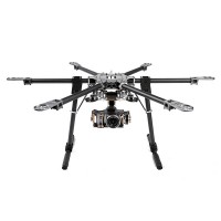 X-CAM CF6-870 High Strength Folding Multi-Copter Carbon Fiber Hexacopter Multicopter 9.5kg Load Ability