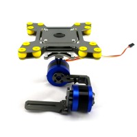Aluminum FPV Brushless Gimbal Camera Mount PTZ Kit with Motors for ILDC Camera Aerial Photography