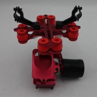 RED Aluminum FPV Brushless Gimbal Camera PTZ Kit w/ 2pcs Motors for Gopro 3 Camera Aerial Photography