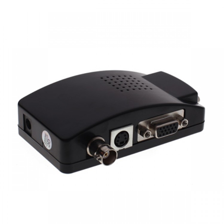 HDV200-B BNC/Svideo to VGA Converter (Upscaler) Support PC Resolution ...