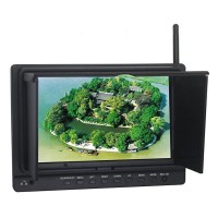 7" Wireless FPV/DVR HD Monitor NON-Blue Screen Under Weak Signals Built-in 5.8G Receiver 5725-5865MHz 8 Chanels