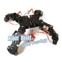 12 DOF Spider Robotic Aluminium Robot Beast Mount Kit Four Legg Educational Toys