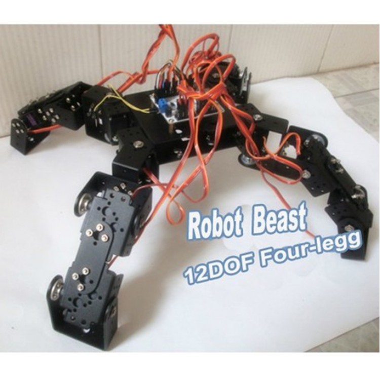 12 DOF Spider Robotic Aluminium Robot Beast Mount Kit w/ Servo Horn ...