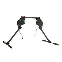 DIY Carbon Fiber Electronic Retractable Landing Gear Set Combo for 22mm Multicopter Aircraft 10kg Heavy Loading Type