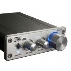 MUSE SA50 68W x2 T-AMP Amplifier TDA7489L EQ Bass Treble w/ Power Adapter-Silver Panel