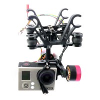 CNC Aluminium Brushless Gimbal Camera Mount PTZ+Motor Controller for Gopro 3 aerophotography 