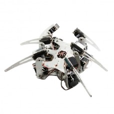 Silver Alum Alloy Hexapod Spider Six Legs Robot Frame Kit Matt 3DOF 