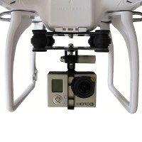 Gopro Hero 2 3 Universal FPV Camera Mount Gimbal+Damping Plate for DJI Phantom Quadcopter Carbon Fiber Version