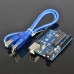 Uno Development Board Funduino UNO Arduino Compatible USB Cable ATMega8U2