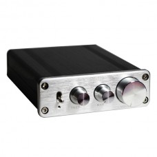 68WX2 Stereo Audio Amplifier Hi-Fi Class-D Digital Amp TDA7498L + LM1036 Amp-Silver Panel