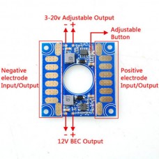 5V 12V Adjustable Voltage Dual BEC Output Board ESC Power Distribution Board Connection Board