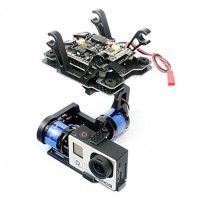 MC6500 Gopro-BLG V2.0 3 Axis Brushless Gimbal w/ Controller Motors SuperPMU Stabilizer for FPV Photography