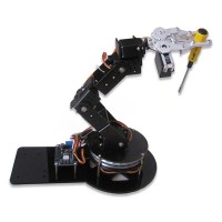 Assembled AS-6DOF Aluminium Robotic Arm Metal Arduino Robot Teaching Platform