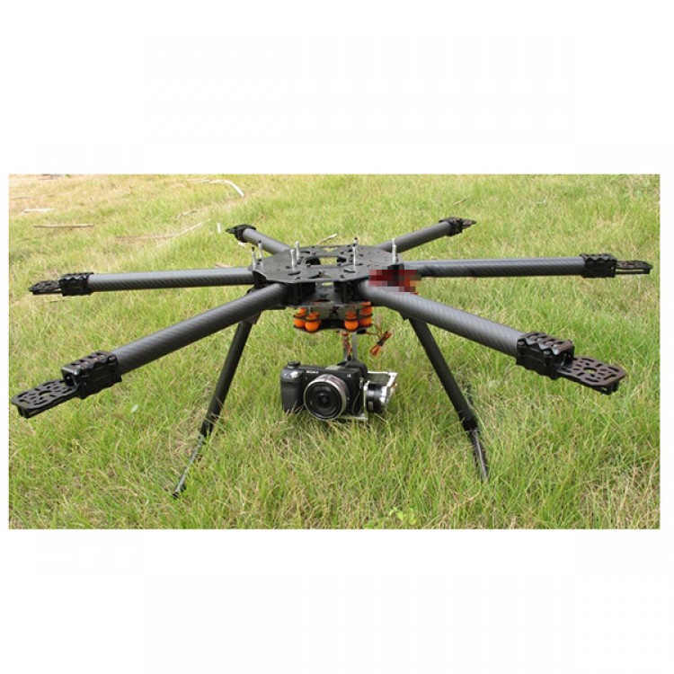 850mm Carbon Fiber Folding Multi-Rotor Hexacopter Aircraft Frame Kit w ...