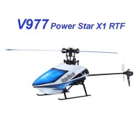 WLtoys V977 Power Star X1 6CH 2.4G Brushless RC Helicopter New Original Package Blue (Battery not Included)