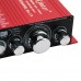 Mini Amplifier MA-170 Mini Aluminum Alloy 2-Channel Hi-Fi Stereo Home Amplifier Red DC 12V 