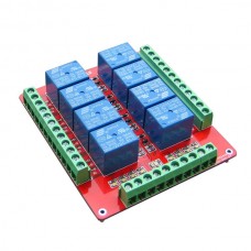 KLR 8 Channel Relay Module Expansion Board Isolated Low Trigger Dual Terminal Dual Layer PCB 5/12/24V Power