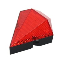 Red Cycling Bike Bicycle Diamond 8 LED Tail Light Rear 2 Laser Lamp Waterproof