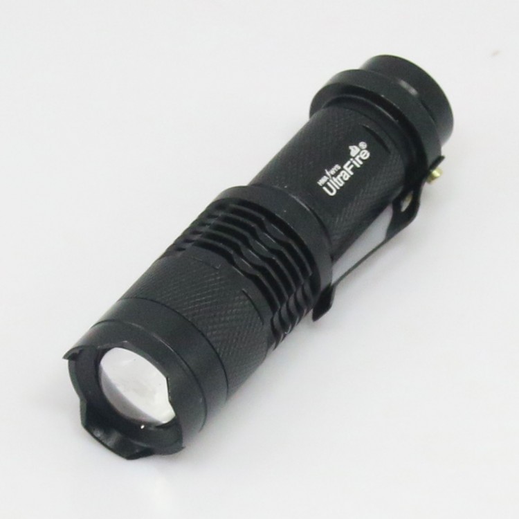 Ultrafire Cree Q5 LED Flashlight 7W High Power Mini Zoomable 3 Modes ...