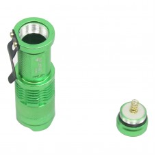 Ultrafire Cree Q5 LED Flashlight 7W High Power Mini Zoomable 3 Modes Waterproof Glare Torch 14500 /AA Bicycle Green