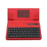 S600 Universal Wireless Bluetooth Stand Shelf Plug-in Keyboard Magnetic Leather Smart Cover Case for Tablets 7" 8" inch TX5A03 Red