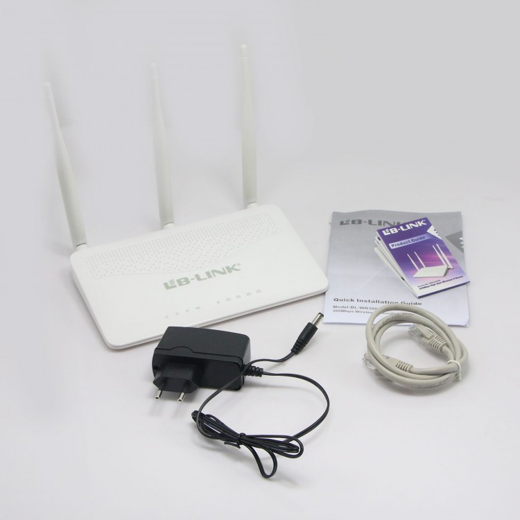 B-Link 300Mbps WR3000 3-Antenna 4-Port Wi-Fi Wireless-N LAN Router W ...