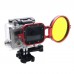 NPB-02 GoPro Hero 3+ Filter Adapter Ring Aluminum CNC  for Gopro Camera Red Frame 58mm