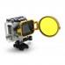 NPB-02 GoPro Hero 3+ Filter Adapter Ring Aluminum CNC  for Gopro Camera Yellow Frame 58mm