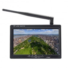 7" Inch 5.8G FPV Monitor Receiver Transmitter AIO for Professional FPV Photorgraphy (14DB Antenna + Sunshade Cover)