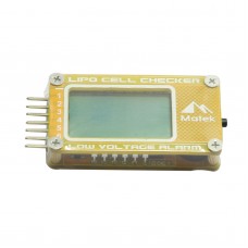 Matek High Precision LCD 6S Lipo Battery Voltage/ Battery Indicator Low Voltage Alarm BB Buzzer
