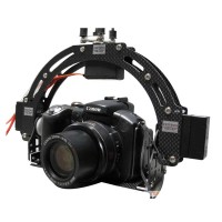 2-axis Stabilized Carbon Fiber FPV Camera Mount Gimbal for 600D DSLR Camera