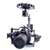 3 Axis DSLR Carbon Fiber Brushless Aerial Gimbal with Motors and Controller for FPV Photography