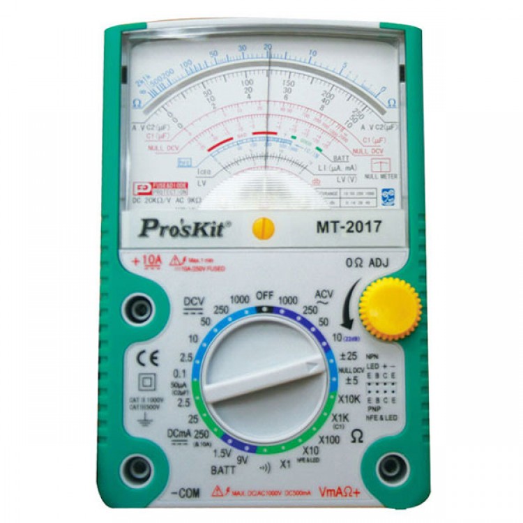 Proskit Mt 2018 Protective Function Analog Multimeter Safety Standard Professional Ohm Test