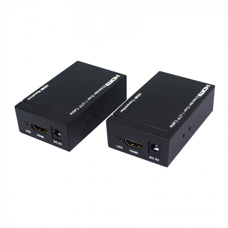 1080P HDMI Balun Extender Converter CAT5E/CAT6 Transmitter Receiver ...