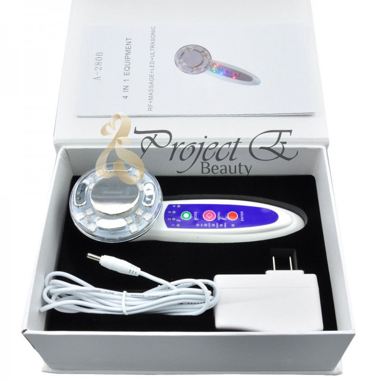 4 in 1 Multi-Functional RF Vibration Massage LED Ultrasonic Anti-aging ...