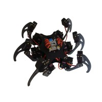 Aluminium Hexapod Spider Six 3DOF Legs Robot Frame with 18 Servo Horns for Arduino