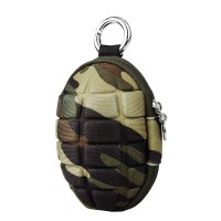 New Keychain Hand Grenade Shaped Style Zippered Case Coin Pouch Bag Purse Wallet Key Wallet Holder