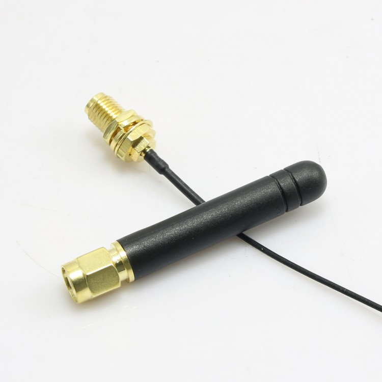 2.4G SMA WIFI Wireless Module Antenna 5cm + IPX to SMA Female RP-SMA ...