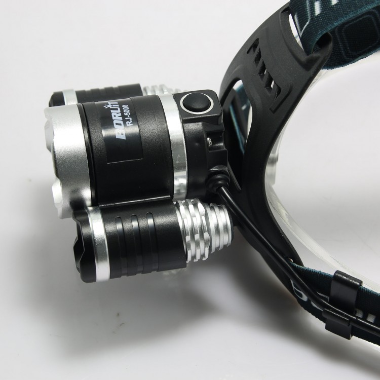 Boruit RJ5000 6000Lumens 3xCree XML T6 Headlamp Camping Headlight ...